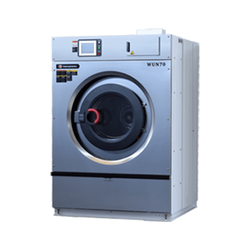 Yamamoto WUN 70 Hardmount Washer Extractor

Known as the “Forever Machines”, this equipment has revolutionized the laundry industry by offering the highest quality commercial machines currently available. 

 

WUN 70 Specifications
Pound Capacity*1		70*2	
Drum		

Diameter-in. (mm)
	35 (890)	

Depth-in. (mm)
	18.1 (461)	

Volume-Cu.ft.(Liters).
	10.1 (286)	
Door Opening size - in. (mm)		18.7 (475)	
Door Center to floor - in. (mm)		36 (915)	
Wash Speed - RPM		20 - 50	
Extract Speed - RPM		100 - 800	
Extract G - RPM		318	
Voltage 3-phase, AC208-230V, Breaker		30A	
Motor Size		7.5HP (5.5kw)	
CONNECTIONS		

Air
	-	

Drain
	3NPT	

Steam
	1/2NPT	

Cold Water
	1NPT	

Hot Water
	1NPT	

Soap Cup
	1/2NPT	
PRESSURE		

Air
	-	

Steam
	58-87 psi, 0.4-06 MPA, 4-6 bar	

Water
	14.5-43.5psi, 0.1-0.3MPA, 1-3 bar	
Detergent Supply		

Liquid Supply Injection Ports
	8	

Number of Soap Cups
	2	
Machine Size		

Height - in. (mm)
	67.5 (1,715)	

Width - in. (mm)
	45.9 (1,165)	

Depth - in. (mm)
	51.6 (1,310)	
Weight - Ib. (kg)		1,875 (850)	
Crated Weight - Ib. (kg):		2000 (905)	
DYNAMIC FLOOR WEIGHT		348.2Ib/ft2	
1,700kg/m2	
